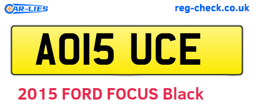 AO15UCE are the vehicle registration plates.