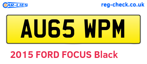 AU65WPM are the vehicle registration plates.