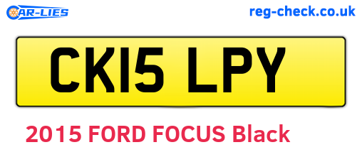 CK15LPY are the vehicle registration plates.
