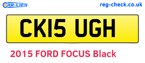 CK15UGH are the vehicle registration plates.