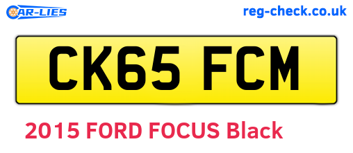 CK65FCM are the vehicle registration plates.