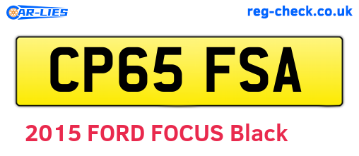 CP65FSA are the vehicle registration plates.