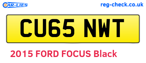 CU65NWT are the vehicle registration plates.