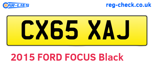 CX65XAJ are the vehicle registration plates.