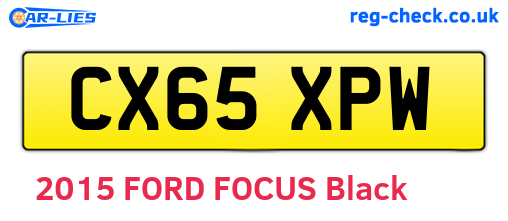 CX65XPW are the vehicle registration plates.