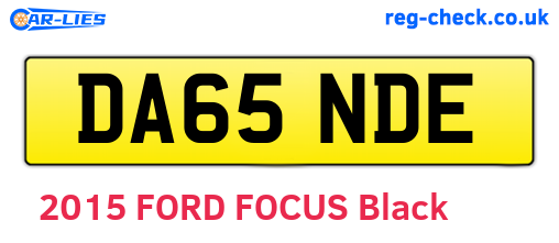 DA65NDE are the vehicle registration plates.