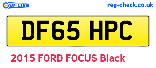 DF65HPC are the vehicle registration plates.