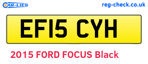 EF15CYH are the vehicle registration plates.