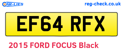EF64RFX are the vehicle registration plates.