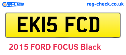 EK15FCD are the vehicle registration plates.