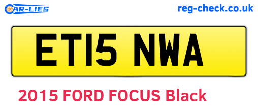 ET15NWA are the vehicle registration plates.