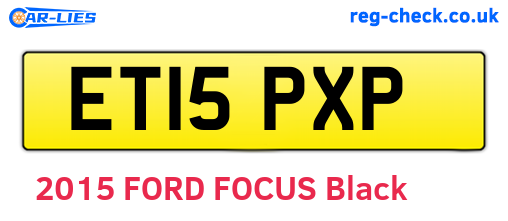 ET15PXP are the vehicle registration plates.