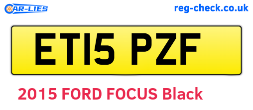ET15PZF are the vehicle registration plates.