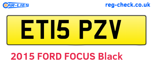 ET15PZV are the vehicle registration plates.