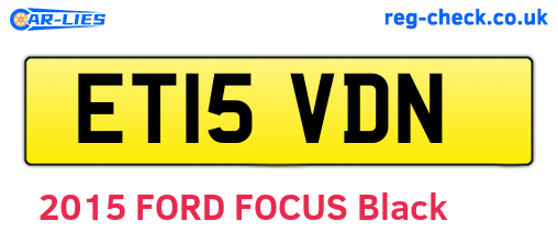 ET15VDN are the vehicle registration plates.