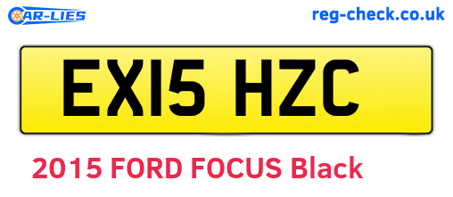 EX15HZC are the vehicle registration plates.