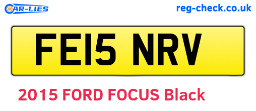 FE15NRV are the vehicle registration plates.