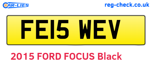 FE15WEV are the vehicle registration plates.