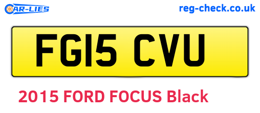 FG15CVU are the vehicle registration plates.