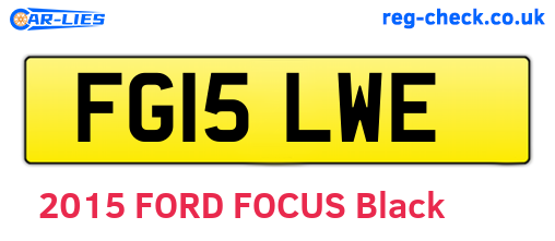 FG15LWE are the vehicle registration plates.
