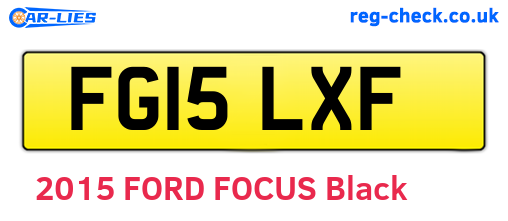 FG15LXF are the vehicle registration plates.