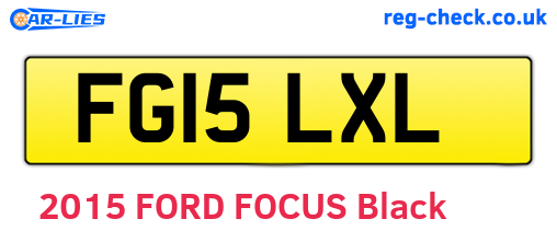 FG15LXL are the vehicle registration plates.