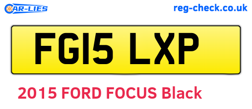 FG15LXP are the vehicle registration plates.