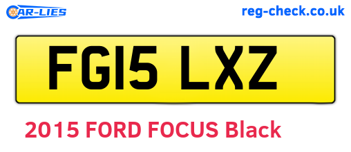 FG15LXZ are the vehicle registration plates.