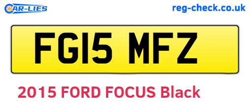 FG15MFZ are the vehicle registration plates.