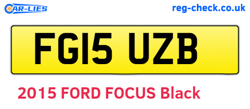 FG15UZB are the vehicle registration plates.