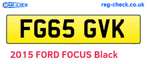 FG65GVK are the vehicle registration plates.