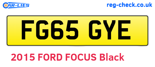 FG65GYE are the vehicle registration plates.