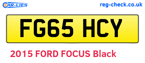 FG65HCY are the vehicle registration plates.