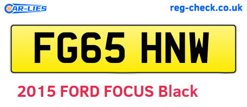 FG65HNW are the vehicle registration plates.