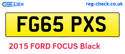 FG65PXS are the vehicle registration plates.