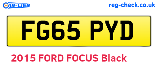 FG65PYD are the vehicle registration plates.