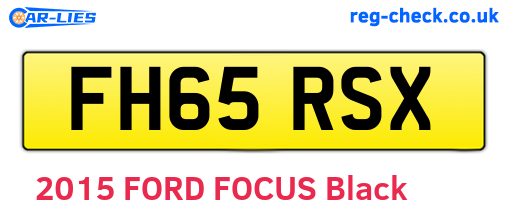 FH65RSX are the vehicle registration plates.