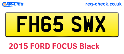 FH65SWX are the vehicle registration plates.