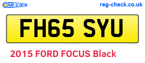 FH65SYU are the vehicle registration plates.