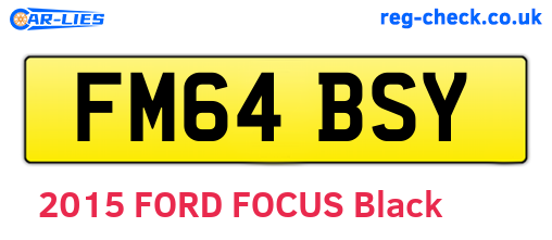 FM64BSY are the vehicle registration plates.