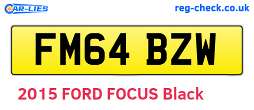 FM64BZW are the vehicle registration plates.
