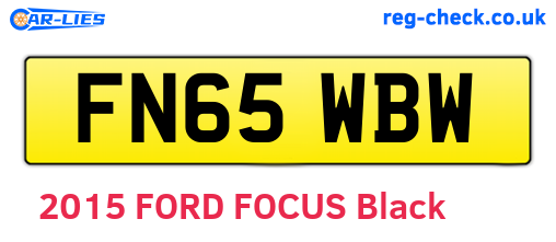 FN65WBW are the vehicle registration plates.