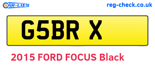 G5BRX are the vehicle registration plates.