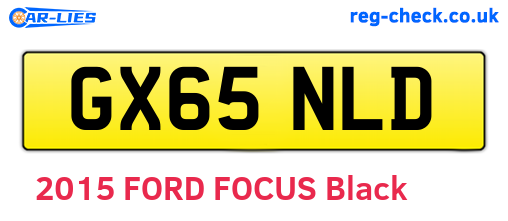 GX65NLD are the vehicle registration plates.