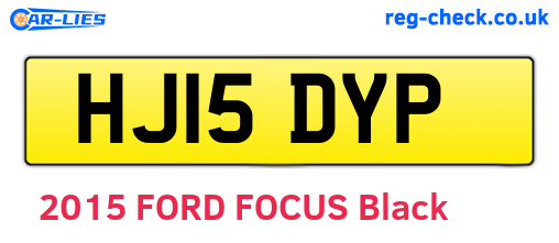 HJ15DYP are the vehicle registration plates.
