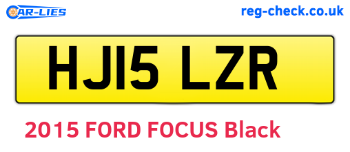 HJ15LZR are the vehicle registration plates.