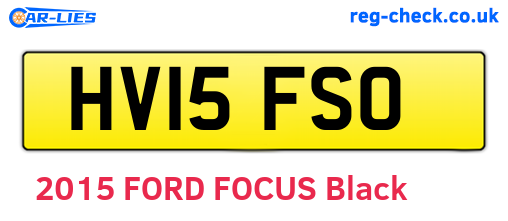 HV15FSO are the vehicle registration plates.