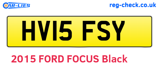 HV15FSY are the vehicle registration plates.