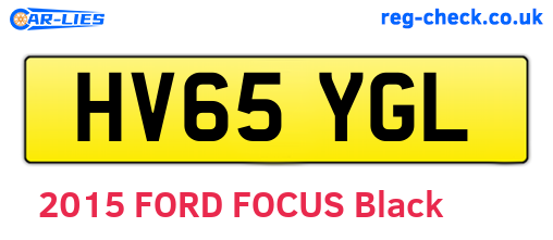 HV65YGL are the vehicle registration plates.