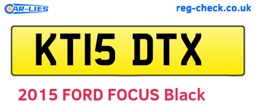 KT15DTX are the vehicle registration plates.